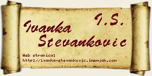 Ivanka Stevanković vizit kartica
